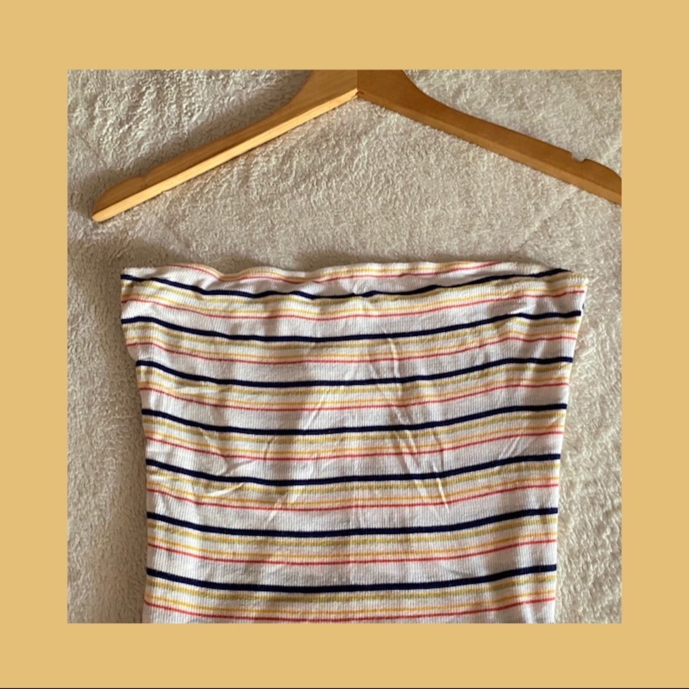 pacsun striped tube top bodysuit !
